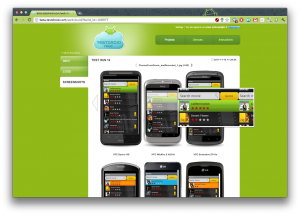 Testdroid cloud screenshot