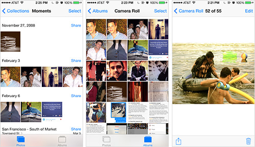 Viewing photos with the Apple Photos Mobile App