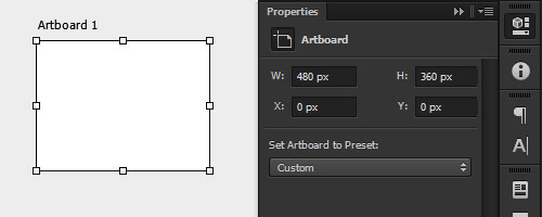 Resizing and positioning using the Properties panel