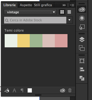 The color palette you chose is now visible in Libraries