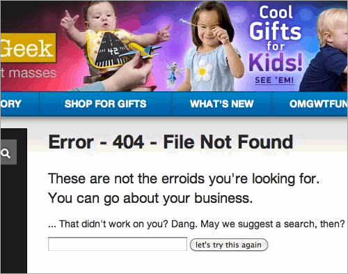 Thinkgeek 404