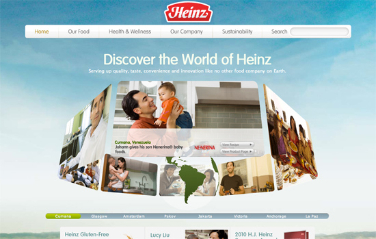Screenshot, Heinz.com.