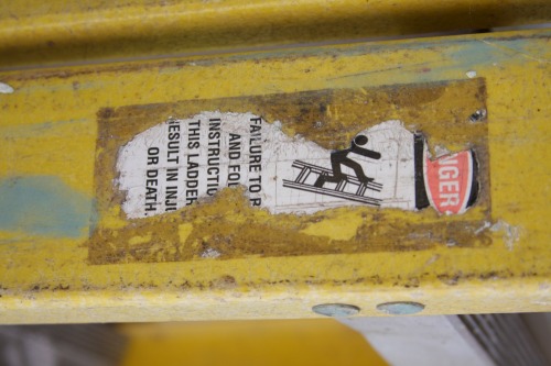 Wayfinding and Typographic Signs - danger-ladder