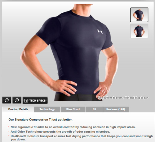 Under Armour e-commerce description