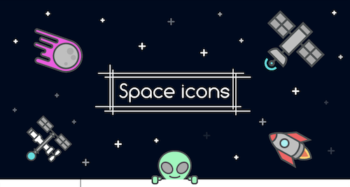 40 space icons