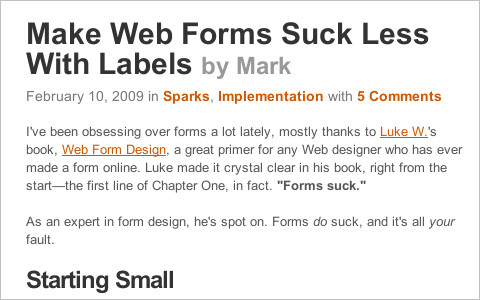 Make Web Forms Suck Less With Labels