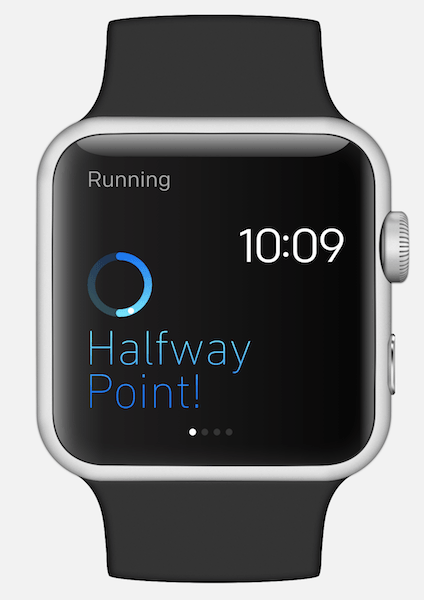Figure 3: Minimalist design with color on the Apple Watch.