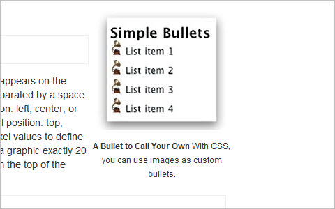 CSS tricks for custom bullets