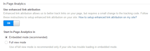 Configuring enhanced link attribution