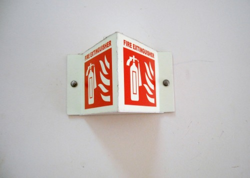 Wayfinding and Typographic Signs - fire-extinguisher-signage