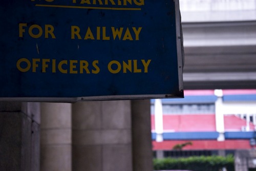 Wayfinding and Typographic Signs - railway-officers-parking-space