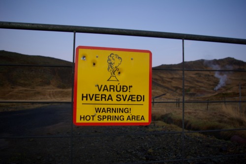 Wayfinding and Typographic Signs - iceland-hot-spring-area
