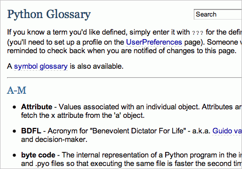 glossary