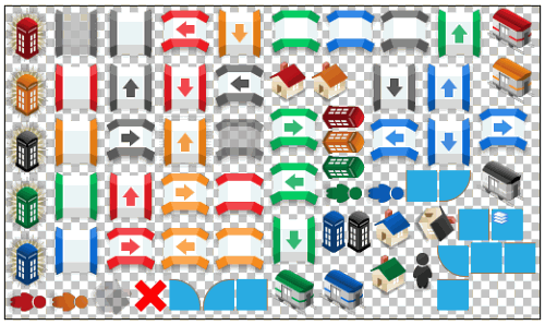 The 7 Bridges sprite sheet