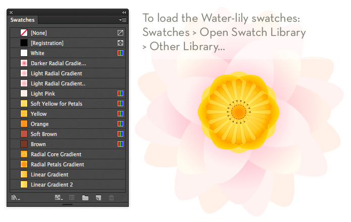 the water lily Swatches Library