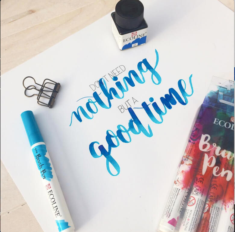 Brush Lettering  Brush pen lettering, Brush lettering quotes, Hand  lettering art