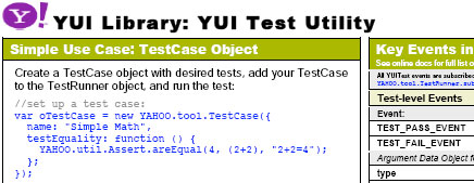 YUI Test - screen shot.