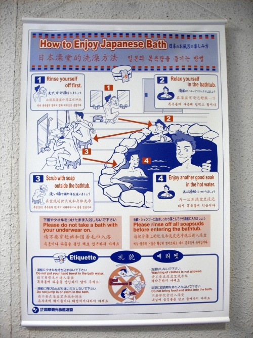 Wayfinding and Typographic Signs - japanese-bath-etiquette