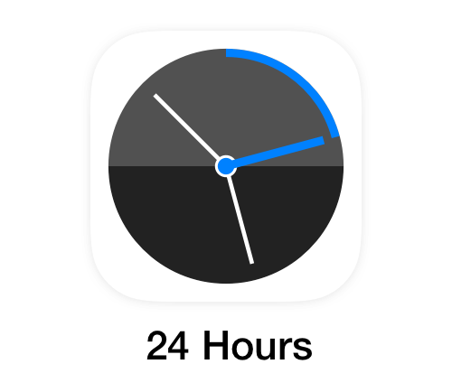 “24 hours” app for iPhone and Apple Watch