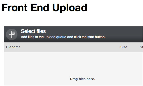 Announcing Front End Upload, a New WordPress Plugin — Monday By Noon