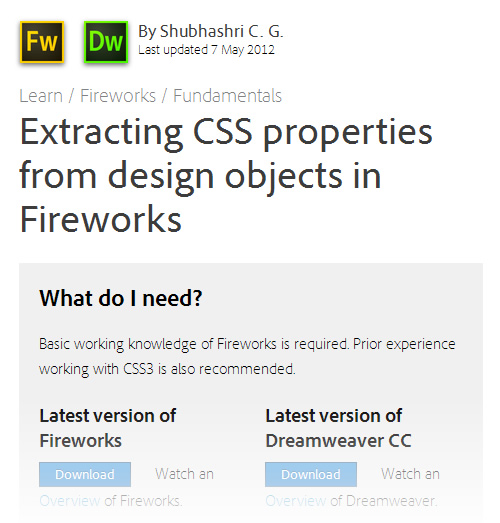How To Master Fireworks' CSS Properties Panel And CSS