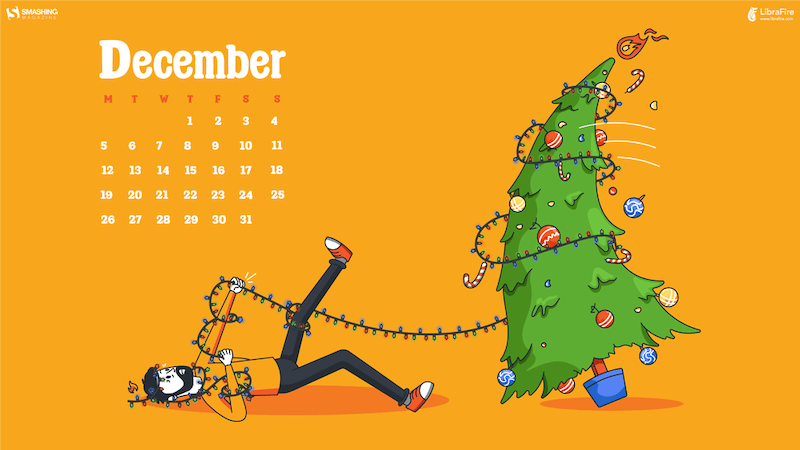 It's Not Serious!: Giveaway - Free December Wallpaper!