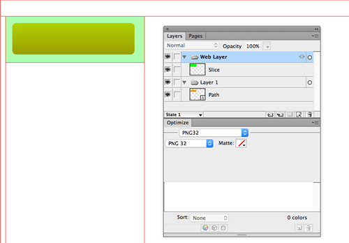 Exporting a slice in Fireworks