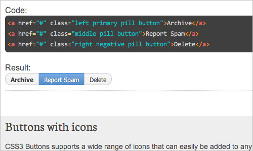 CSS3 Github Buttons