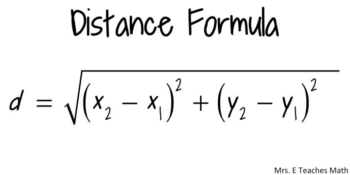 The distance formula.