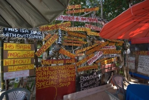 Wayfinding and Typographic Signs - thailand-bar-signs