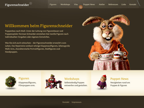 German Web Design - figurenschneider puppenbau norman schneider, bielefeld