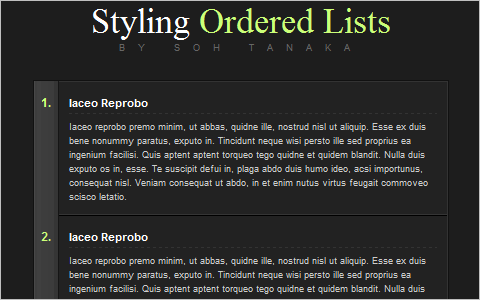 Styling Ordered Lists with CSS 