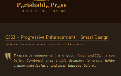 CSS3 + Progressive Enhancement = Smart Design 