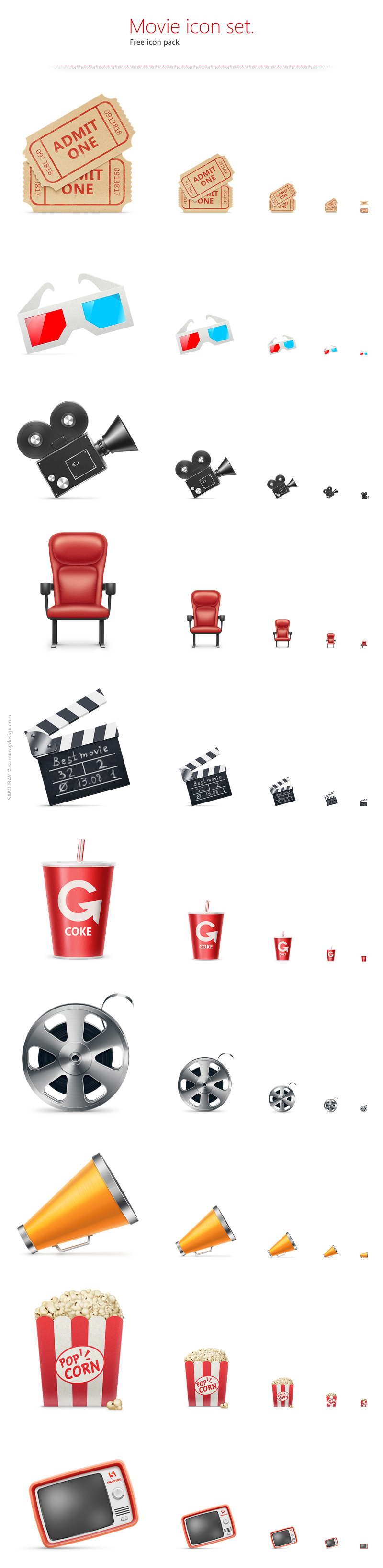 Free Movie Icon Set