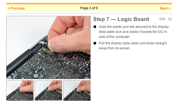 Instructional image showing placement of a microchip