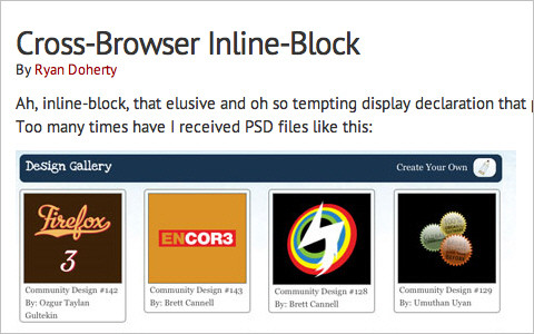 Cross-Browser Inline-Block 