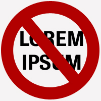 No Lorem Ipsum