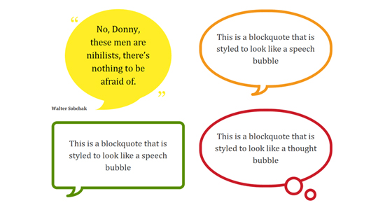 Speech Bubbles