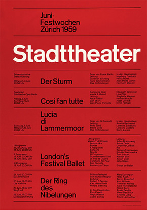 Josef Müller–Brockmann's Stadttheater Poster