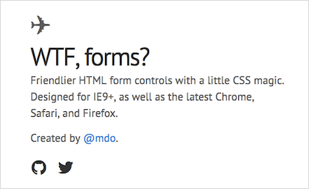 Lean And Friendly HTML Form Controls