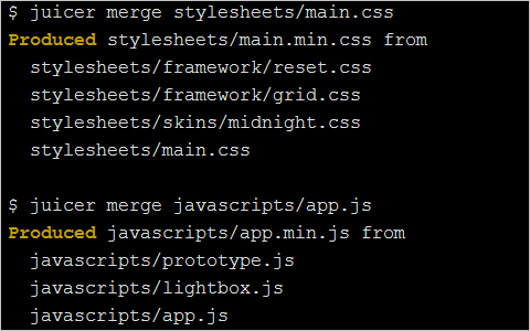 Juicer - a CSS and JavaScript packaging tool