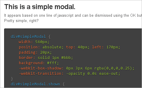 Drop-In Modals with CSS3