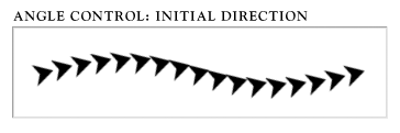 The first movement you make using the brush determines the angle when using the Initial Direction control.