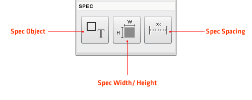 Object, Width/Height, Spacing