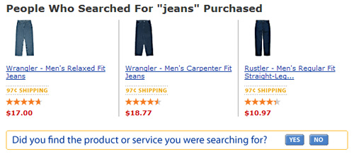 Walmart Search Results Options