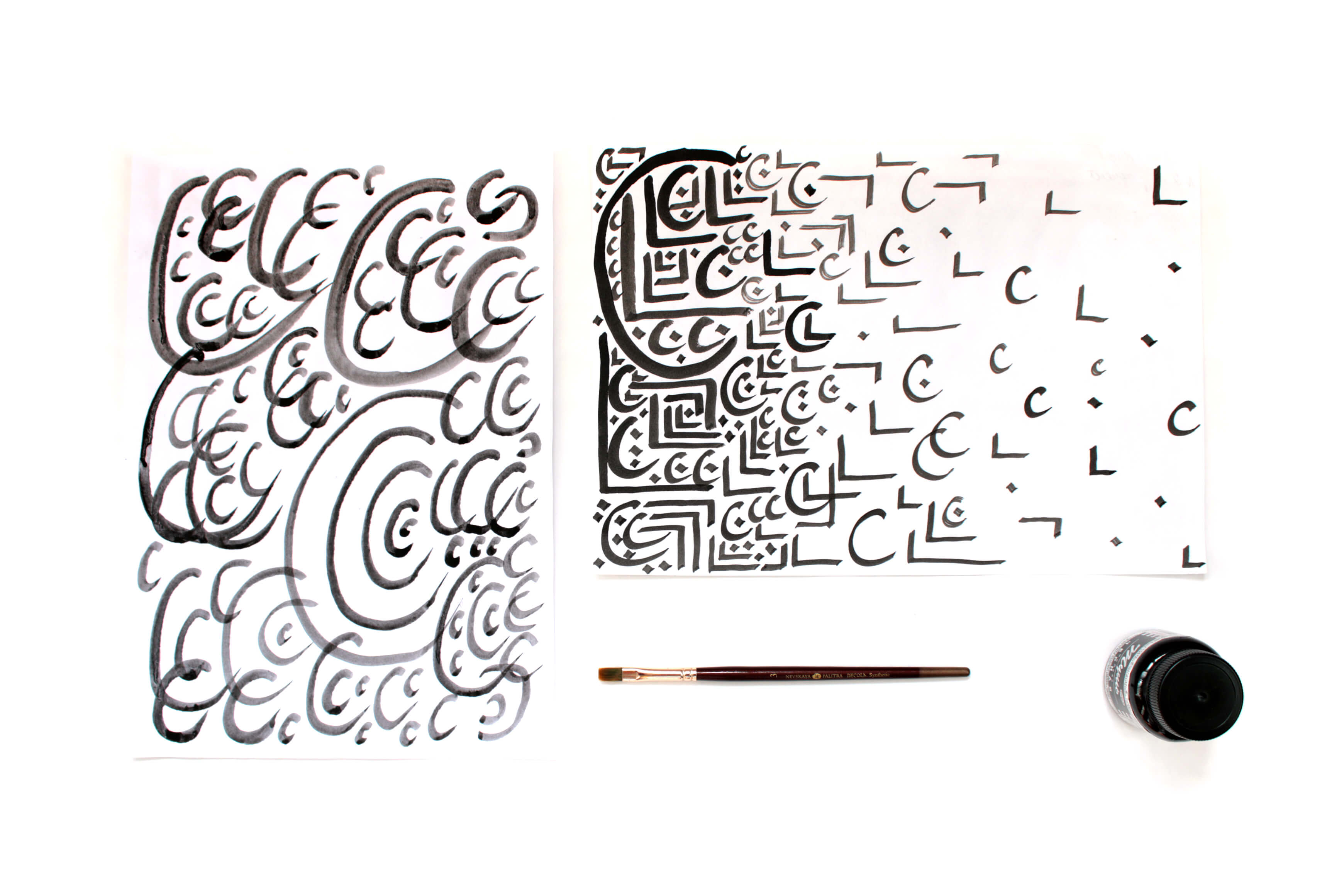 DIGITAL Spencerian Calligraphy Capitals Practice E-sheets Ornamental  Penmanship Trace Template Lettering Pointed Pen Script 