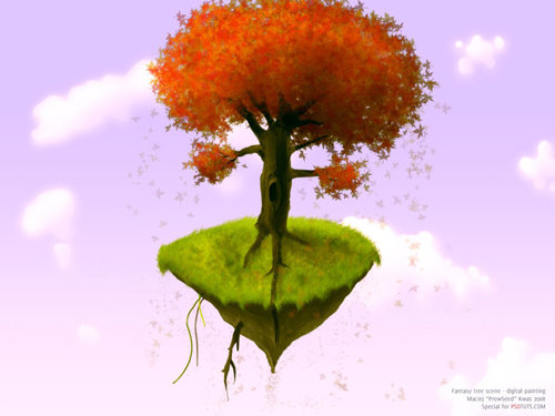 Digitally Paint a Fantasy Tree Scene