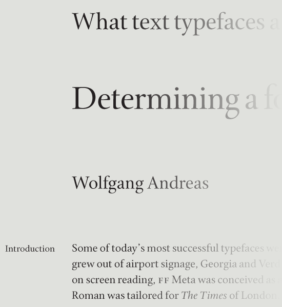 Sample Layout in the Cycles typefaces