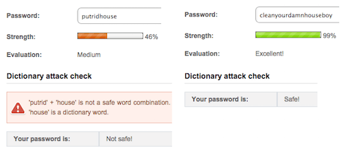Passphrase will protect users against dictionary attacks more than a password.