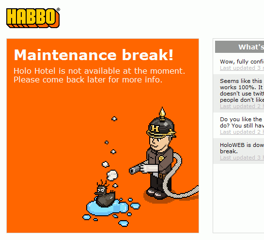 Maintenance Page Screenshot